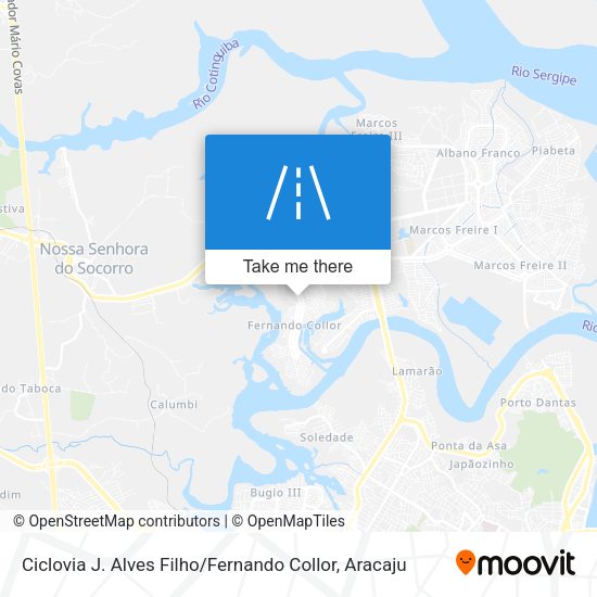 Ciclovia J. Alves Filho / Fernando Collor map