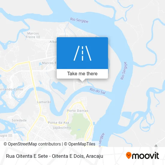 Rua Oitenta E Sete - Oitenta E Dois map