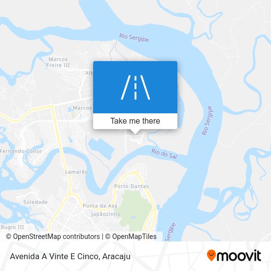 Avenida A Vinte E Cinco map