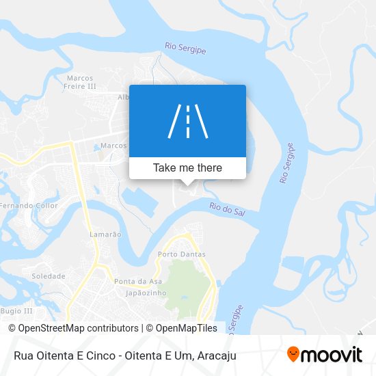 Rua Oitenta E Cinco - Oitenta E Um map