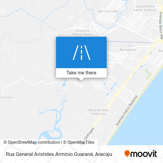 Rua General Aristides Armínio Guaraná map