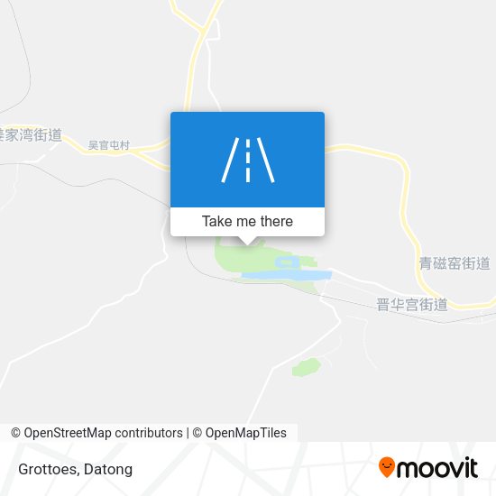 Grottoes map