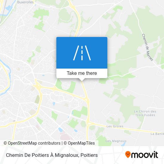Chemin De Poitiers À Mignaloux map