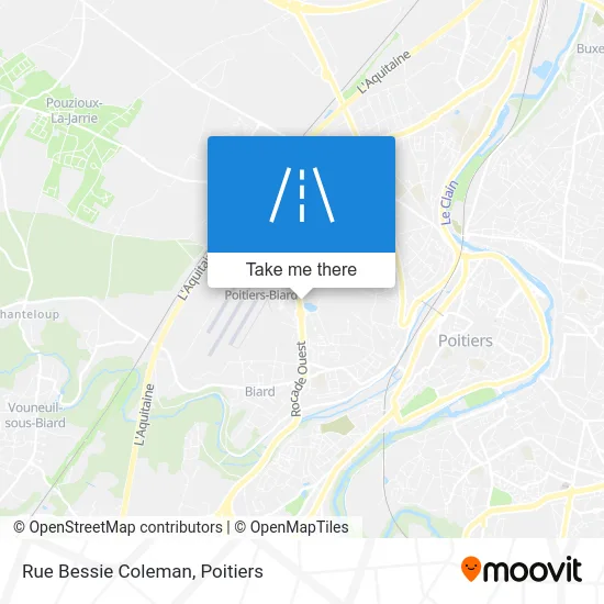 Rue Bessie Coleman map