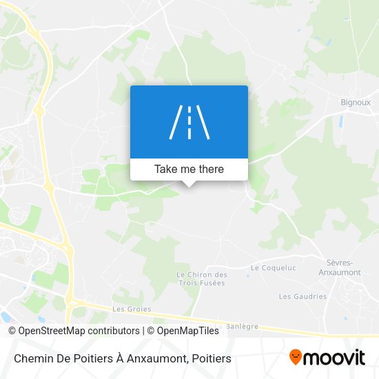 Chemin De Poitiers À Anxaumont map