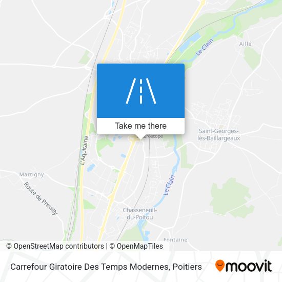 Carrefour Giratoire Des Temps Modernes map