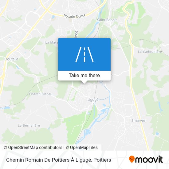 Chemin Romain De Poitiers À Ligugé map