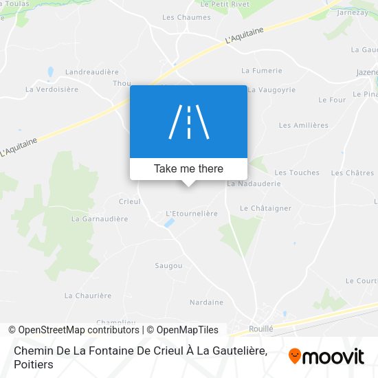 Chemin De La Fontaine De Crieul À La Gautelière map