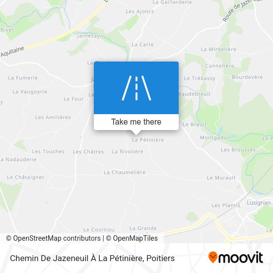 Chemin De Jazeneuil À La Pétinière map