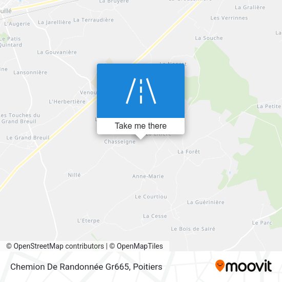 Chemion De Randonnée Gr665 map