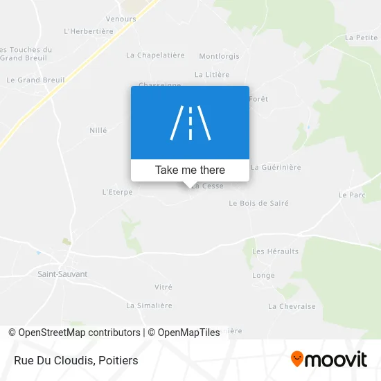 Rue Du Cloudis map