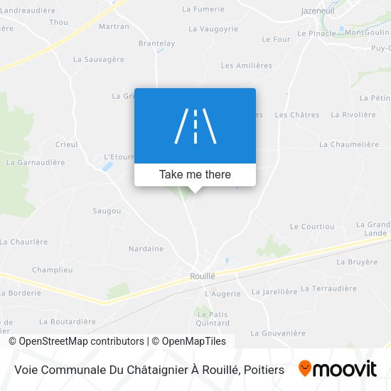 Voie Communale Du Châtaignier À Rouillé map