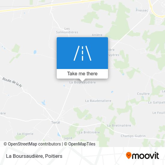La Boursaudière map