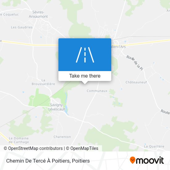 Chemin De Tercé À Poitiers map