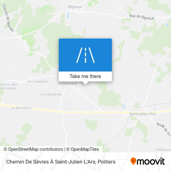 Chemin De Sèvres À Saint-Julien L’Ars map