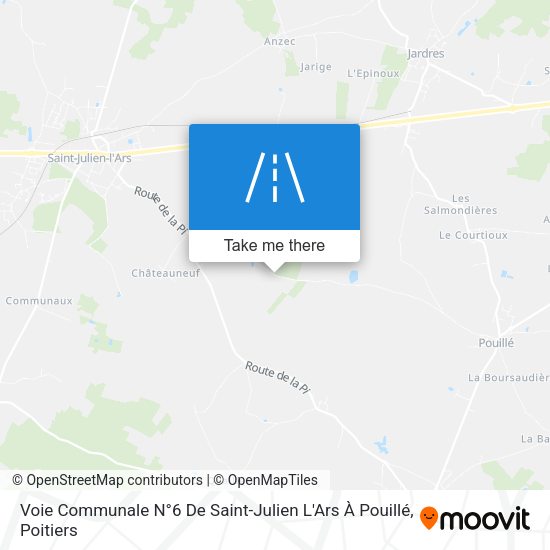 Voie Communale N°6 De Saint-Julien L'Ars À Pouillé map