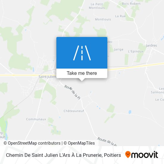 Chemin De Saint Julien L'Ars À La Prunerie map