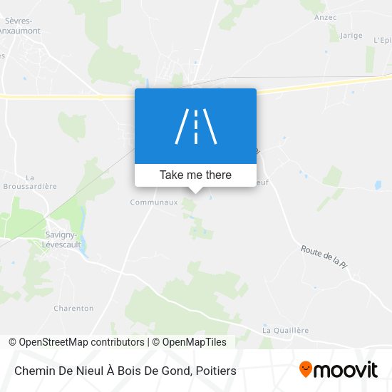 Chemin De Nieul À Bois De Gond map