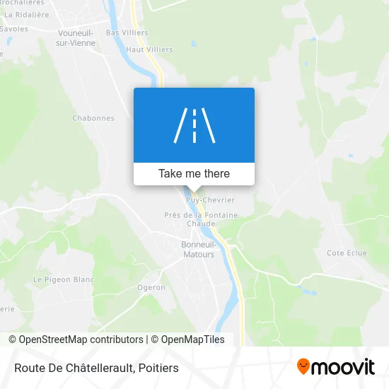 Route De Châtellerault map