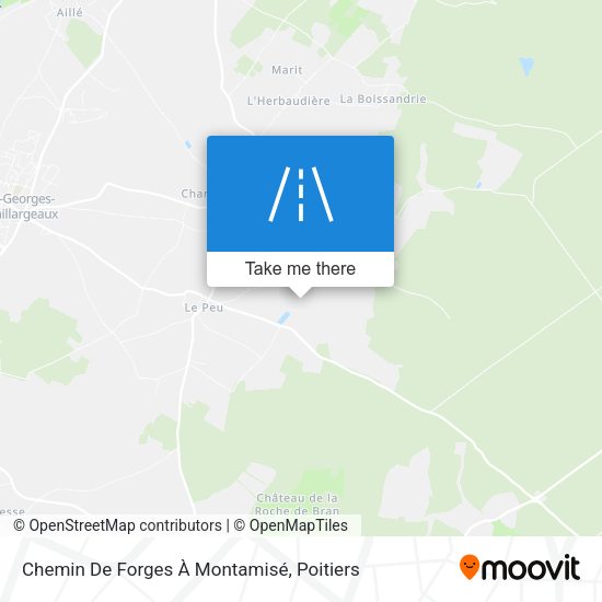 Chemin De Forges À Montamisé map