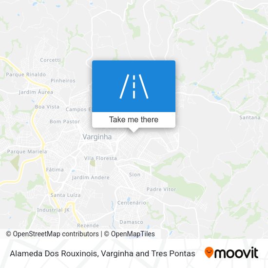 Alameda Dos Rouxinois map