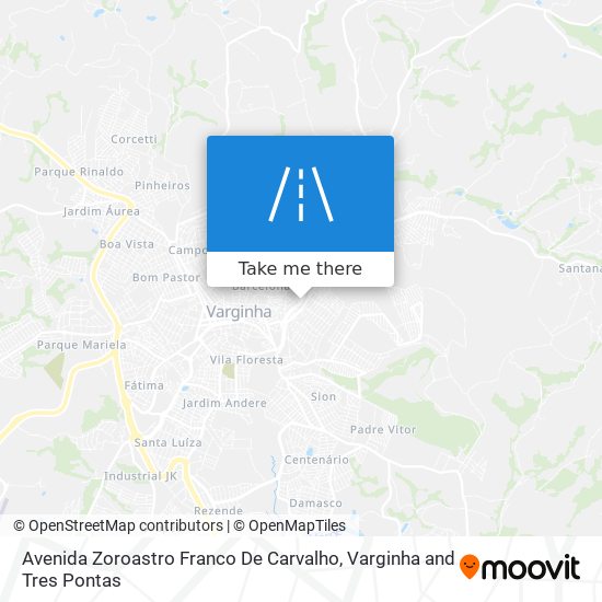 Mapa Avenida Zoroastro Franco De Carvalho