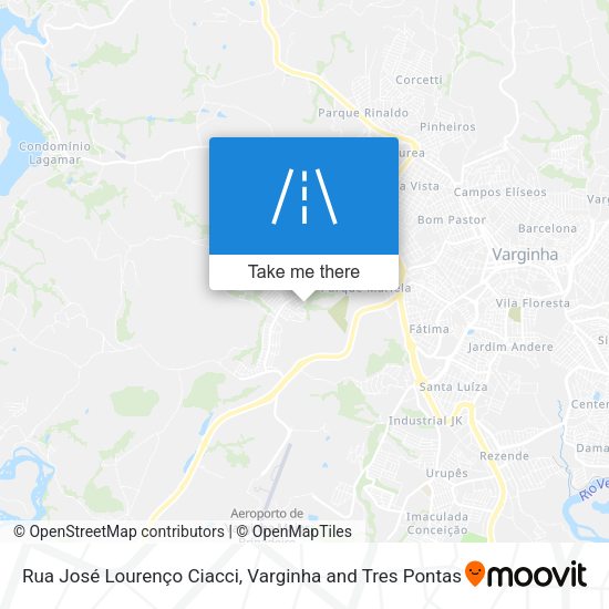 Rua José Lourenço Ciacci map