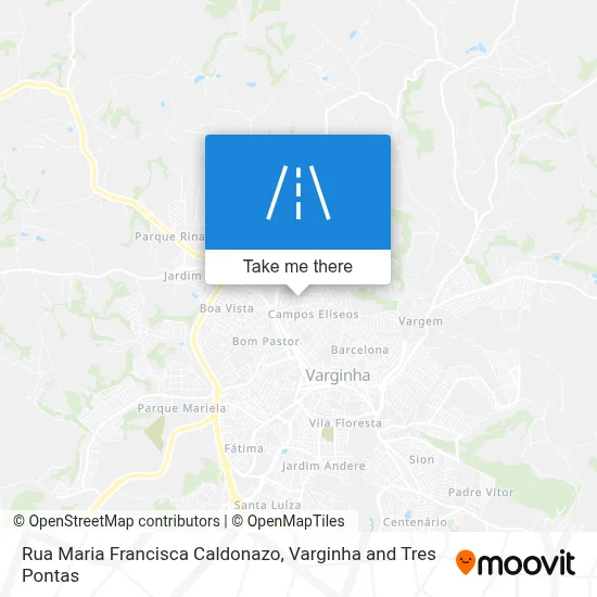 Rua Maria Francisca Caldonazo map