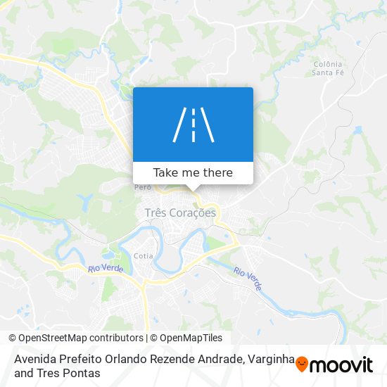 Mapa Avenida Prefeito Orlando Rezende Andrade