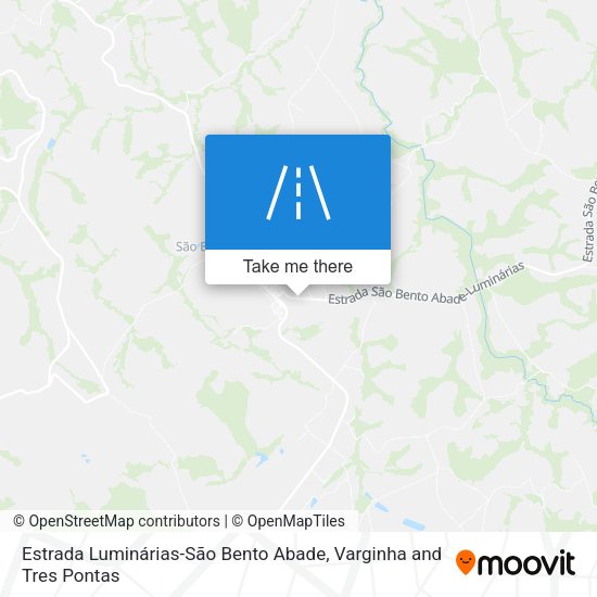 Estrada Luminárias-São Bento Abade map