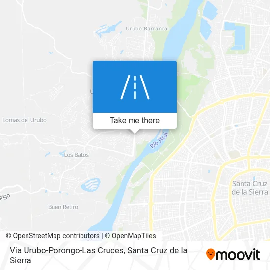 Via Urubo-Porongo-Las Cruces map