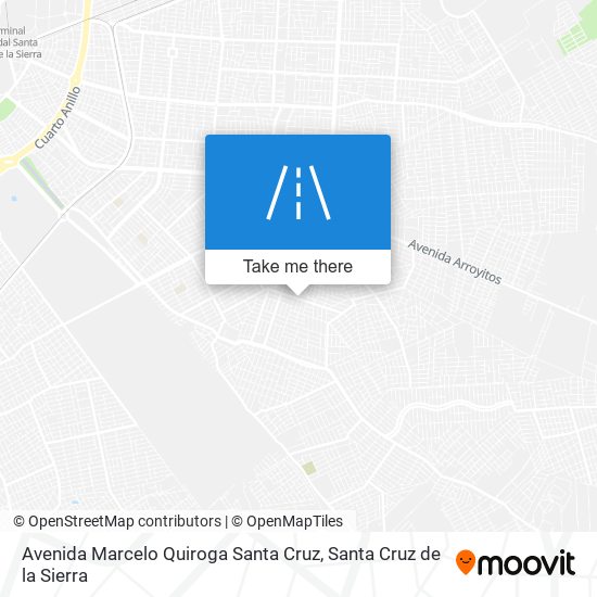 Avenida Marcelo Quiroga Santa Cruz map