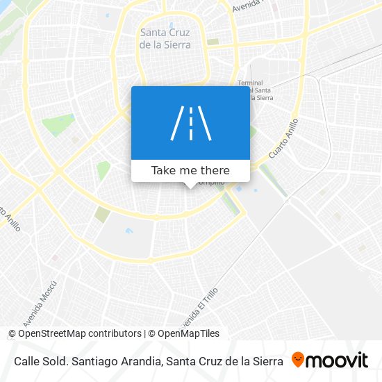 Mapa de Calle Sold. Santiago Arandia