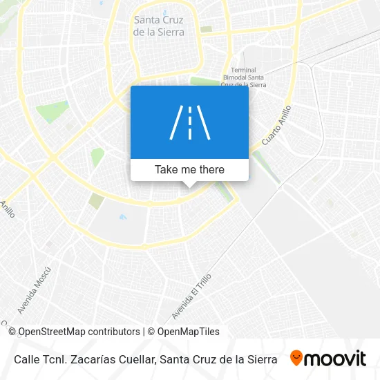 Mapa de Calle Tcnl. Zacarías Cuellar