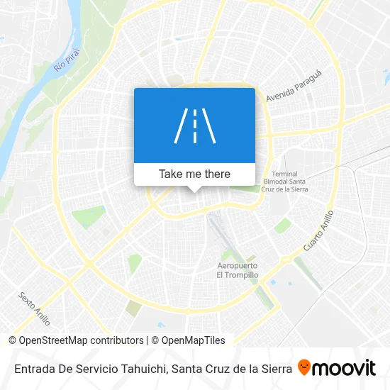 Entrada De Servicio Tahuichi map