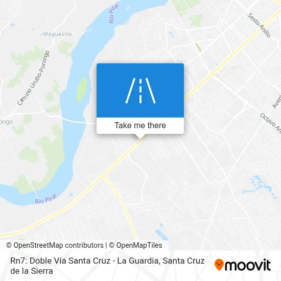 Rn7: Doble Vía Santa Cruz - La Guardia map