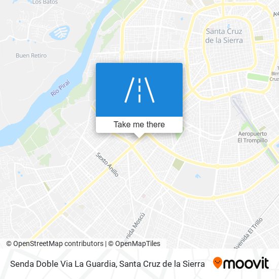 Senda Doble Via La Guardia map