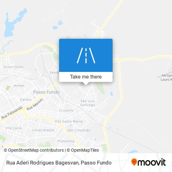 Rua Aderi Rodrigues Bagesvan map
