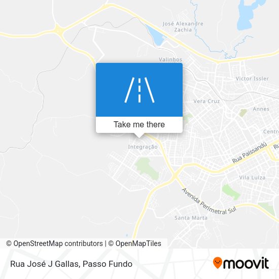 Rua José J Gallas map