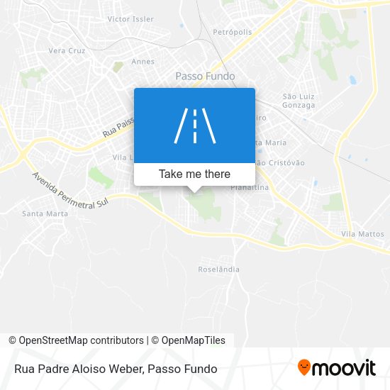 Rua Padre Aloiso Weber map