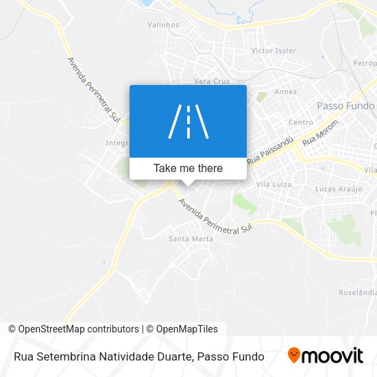 Rua Setembrina Natividade Duarte map
