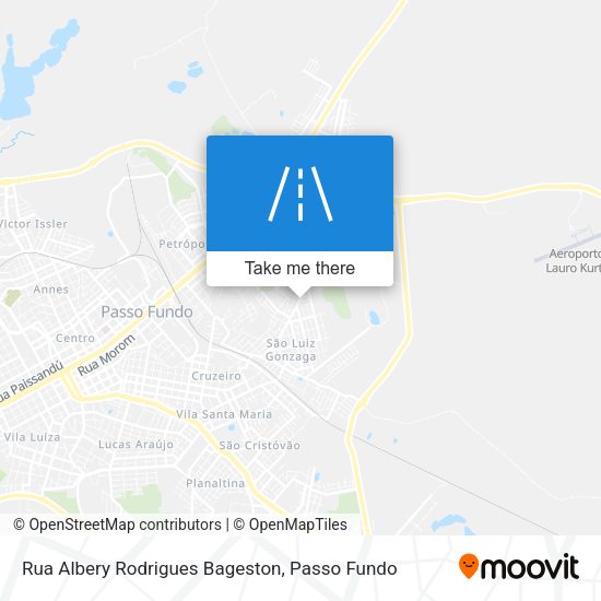 Rua Albery Rodrigues Bageston map