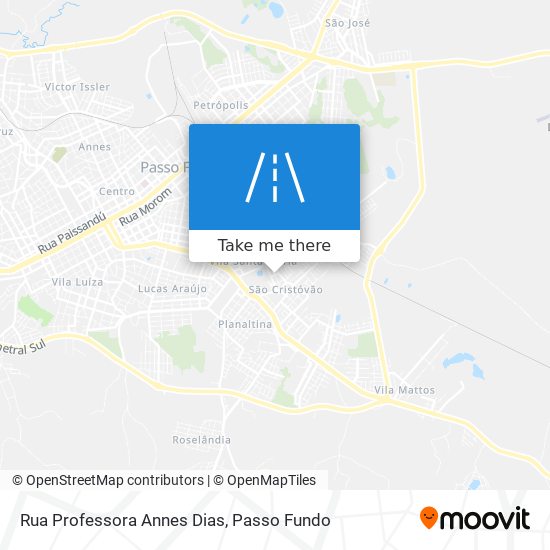 Mapa Rua Professora Annes Dias