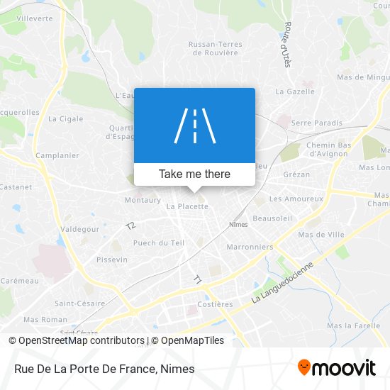 Mapa Rue De La Porte De France