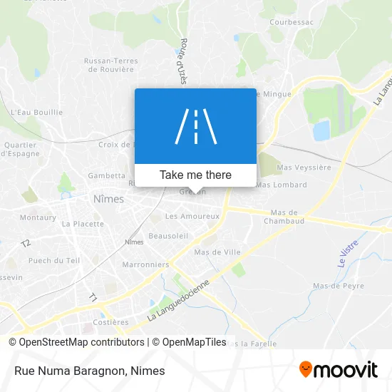 Rue Numa Baragnon map