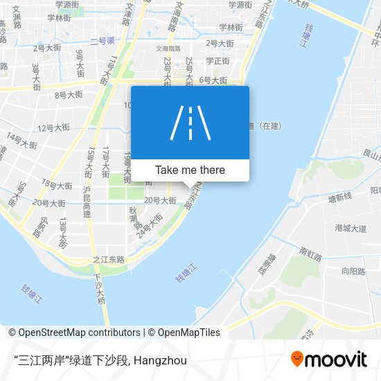 “三江两岸”绿道下沙段 map