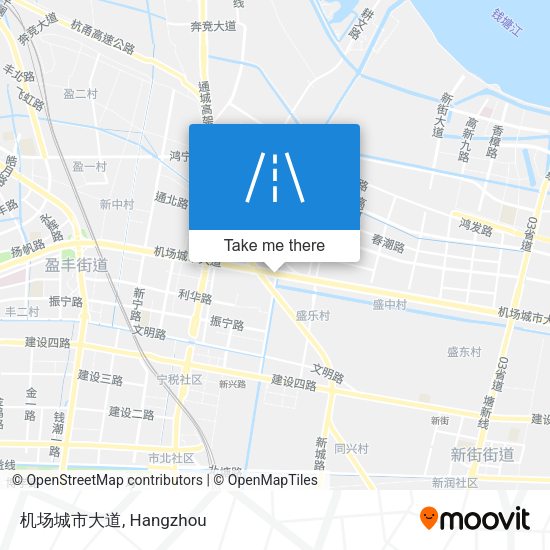 机场城市大道 map