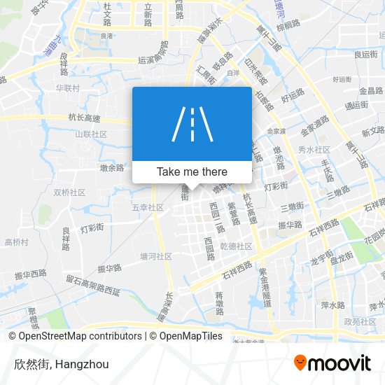 欣然街 map