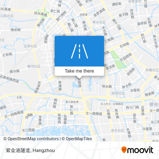 紫金港隧道 map