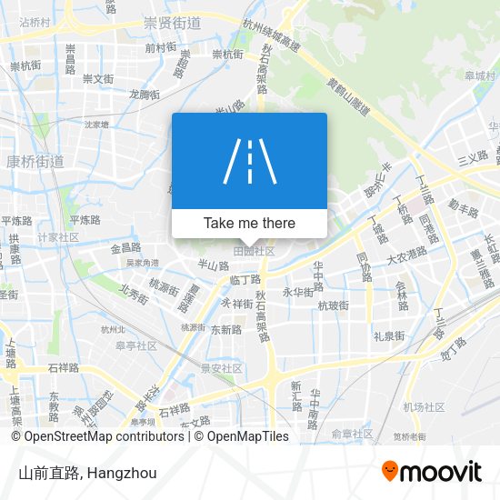 山前直路 map